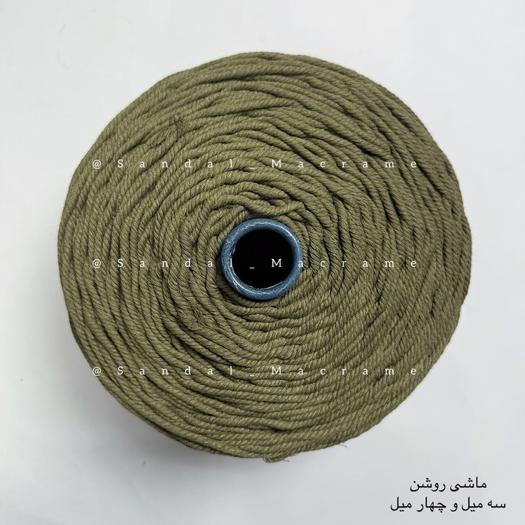 نخ مکرومه -رنگ سبز ماشی روشن -جنس- اعلا
