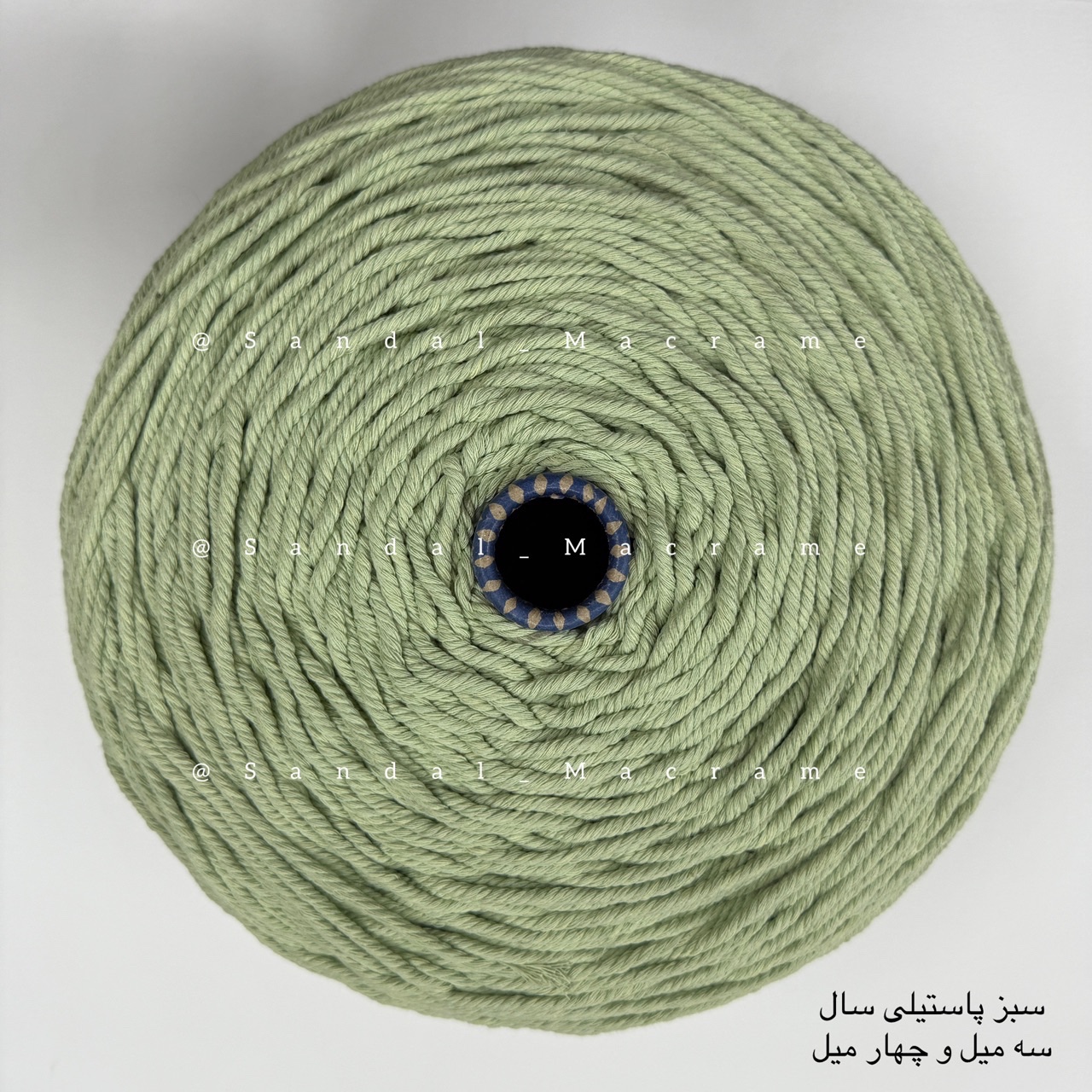 نخ مکرومه -رنگ سبز پاستیلی سال-جنس- اعلا